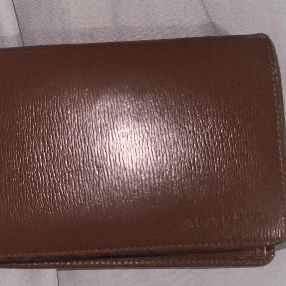Givenchy authentic real brown leather wallet vintage nice cons 10 card slots - Picture 10 of 11